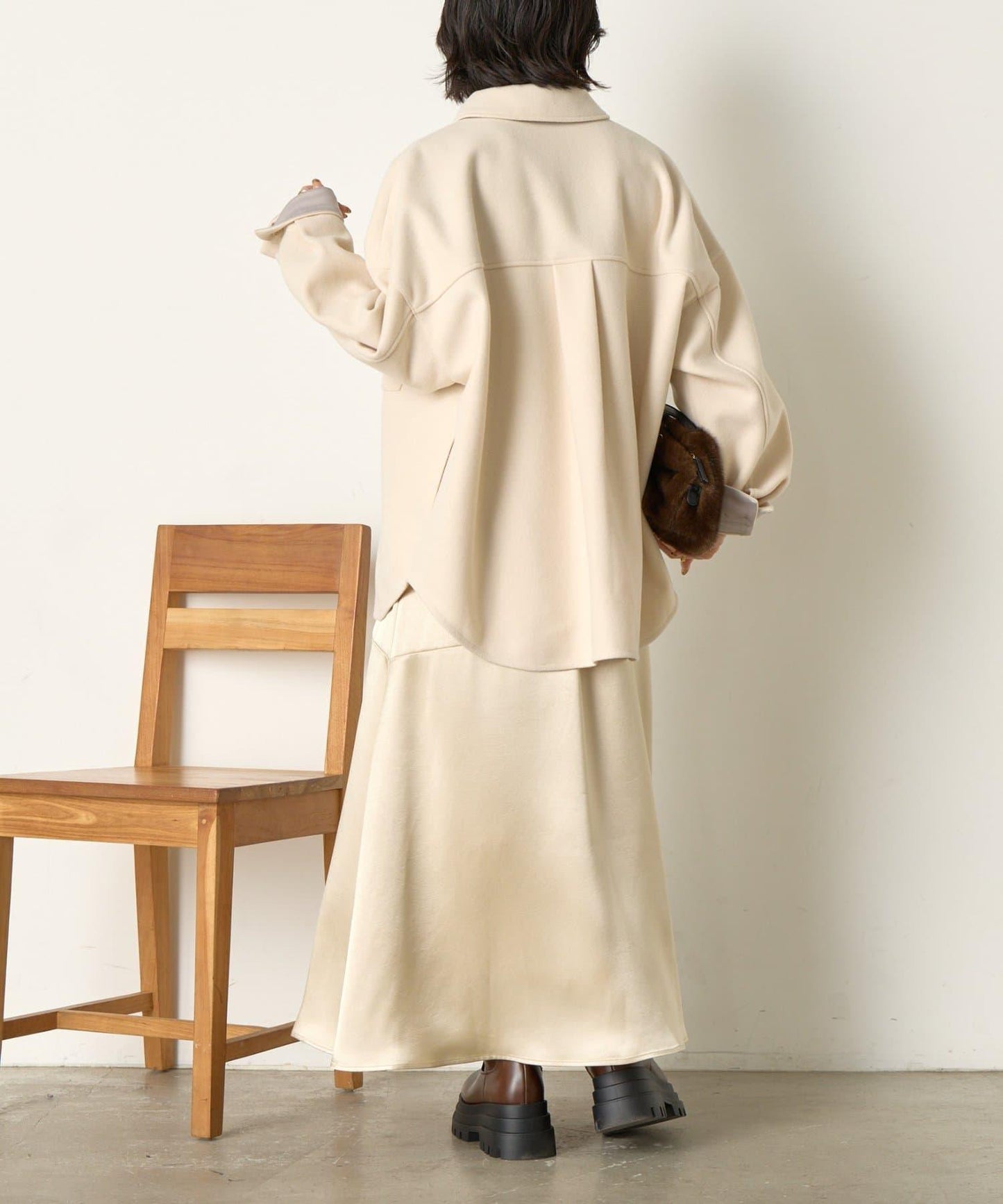 羊毛感寬鬆夾克