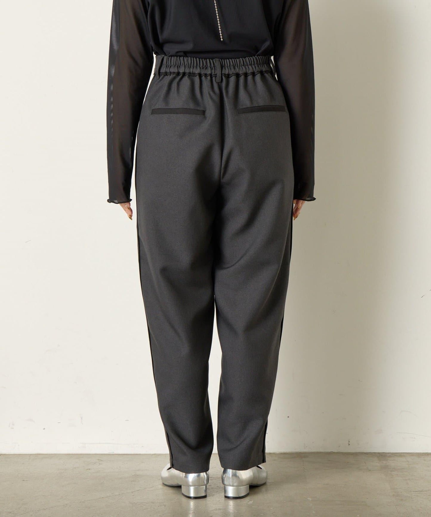 拼接裝飾錐形褲