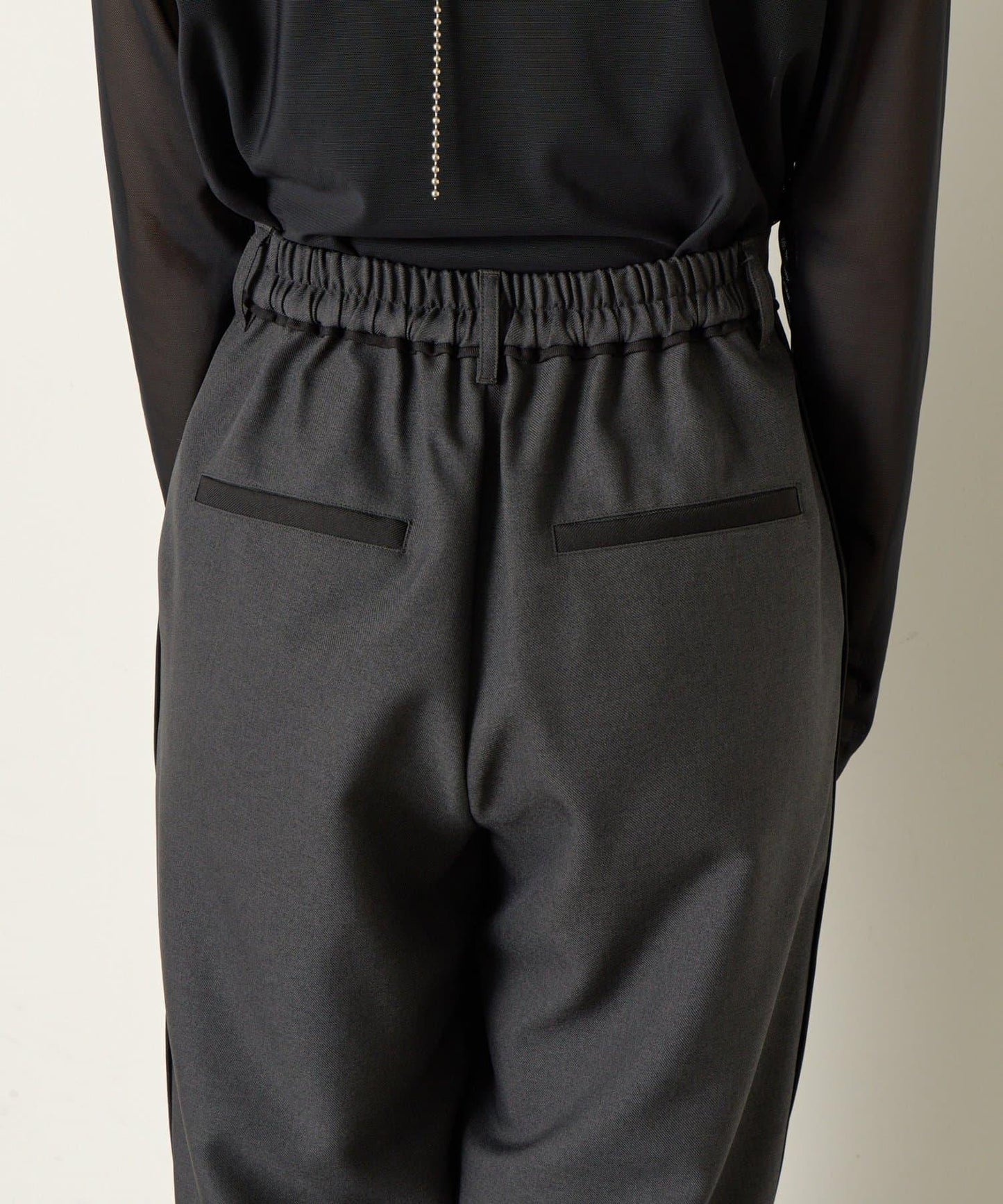 拼接裝飾錐形褲