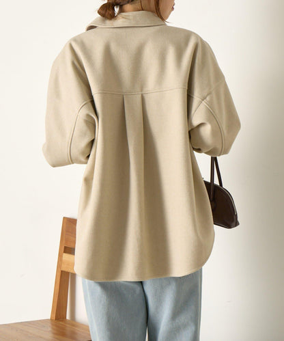 羊毛感寬鬆夾克