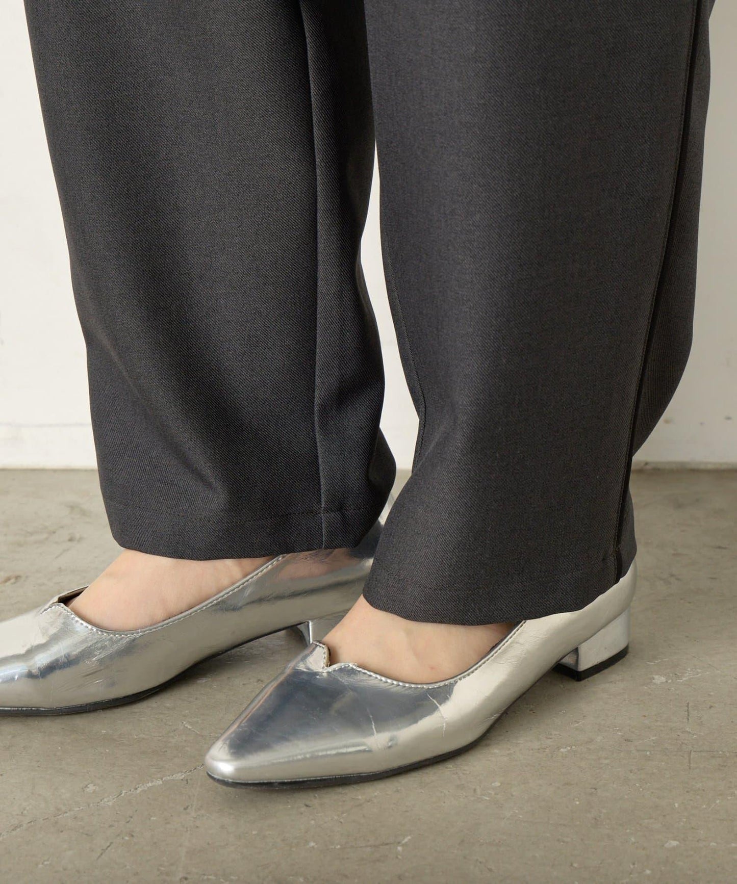 拼接裝飾錐形褲