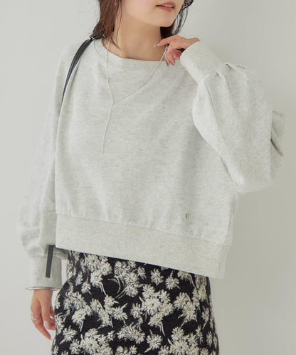 泡泡袖短款衛衣