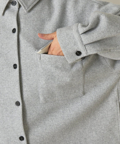 羊毛感寬鬆夾克