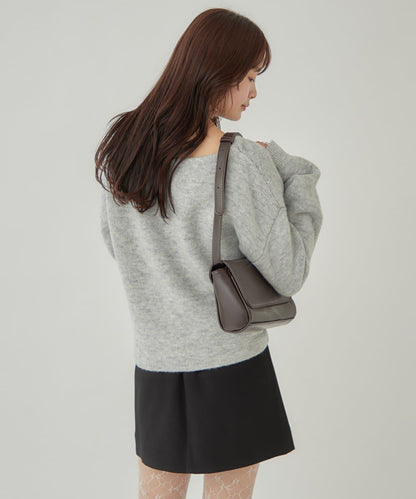 大LOGO抽繩針織衫