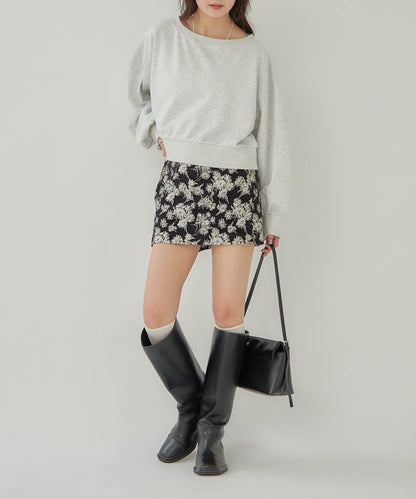 泡泡袖短款衛衣