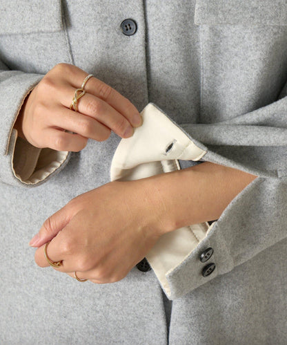 羊毛感寬鬆夾克