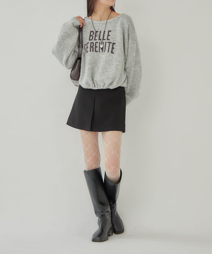 大LOGO抽繩針織衫