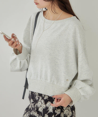 泡泡袖短款衛衣