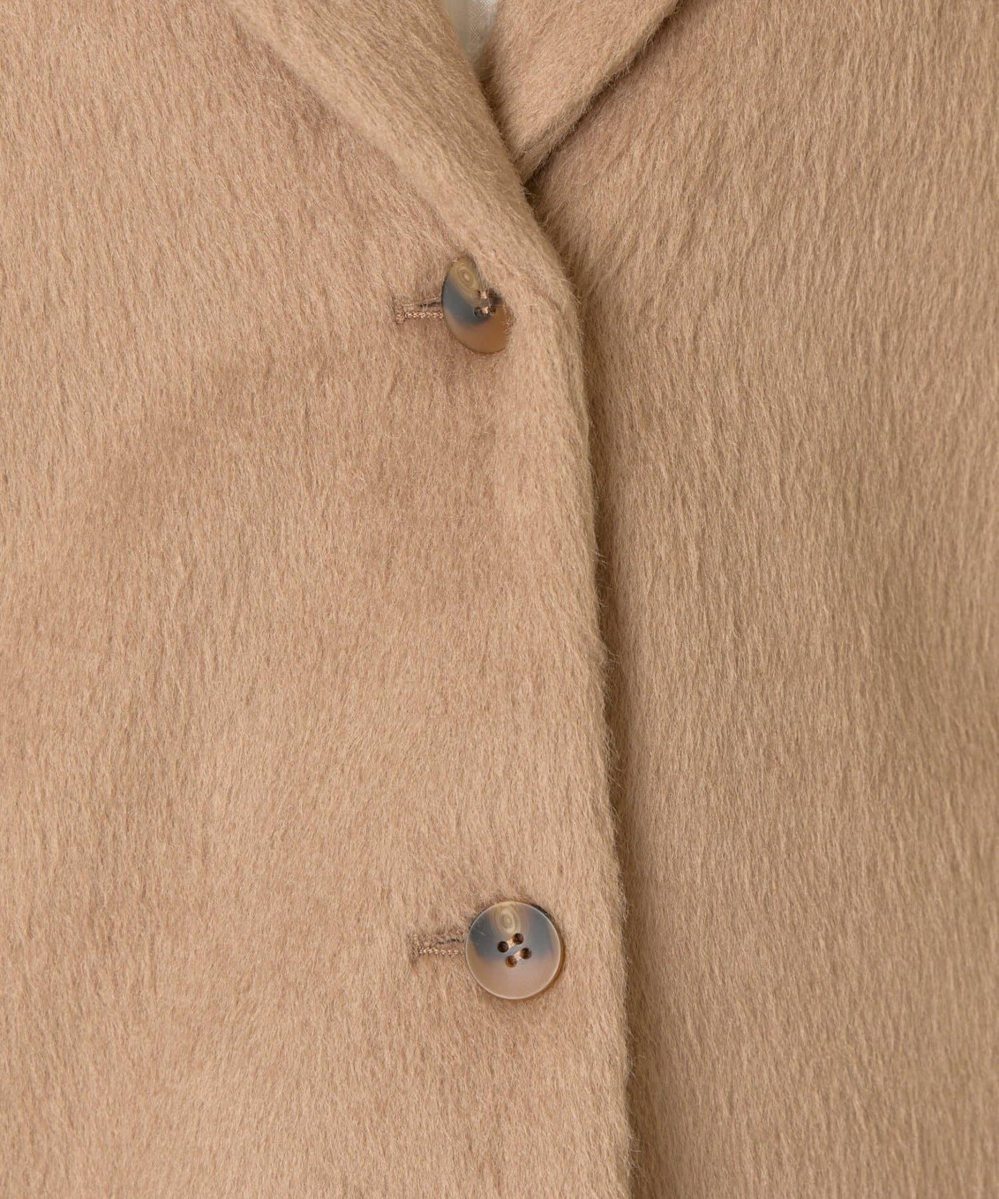 西裝領長毛呢大衣