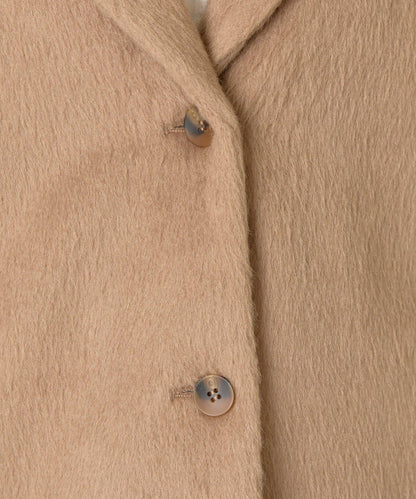 西裝領長毛呢大衣