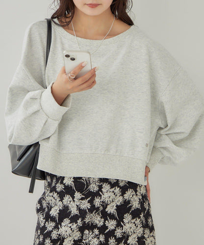 泡泡袖短款衛衣