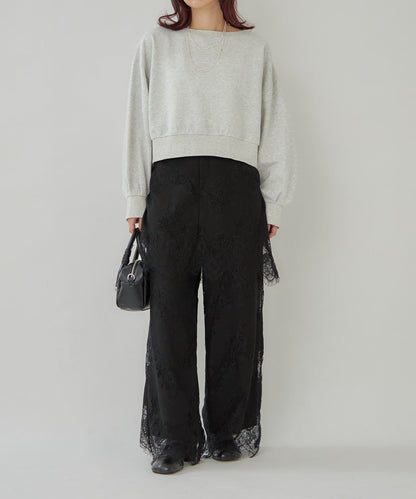 泡泡袖短款衛衣