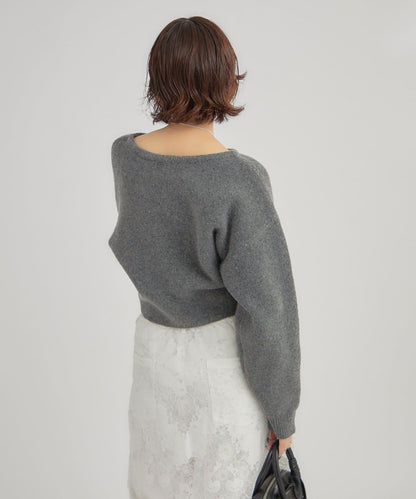 大LOGO抽繩針織衫