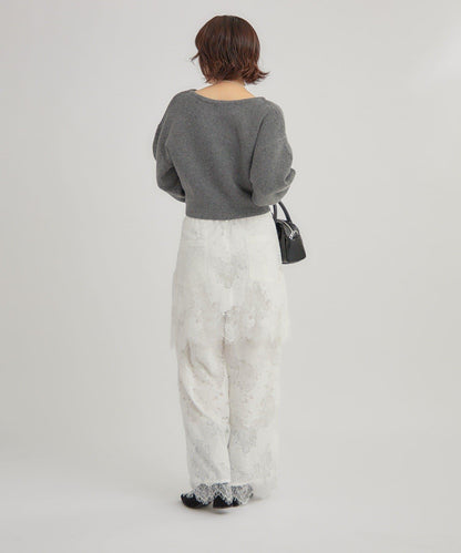 大LOGO抽繩針織衫