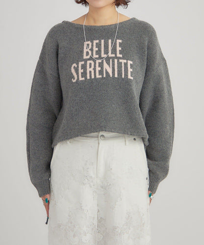 大LOGO抽繩針織衫