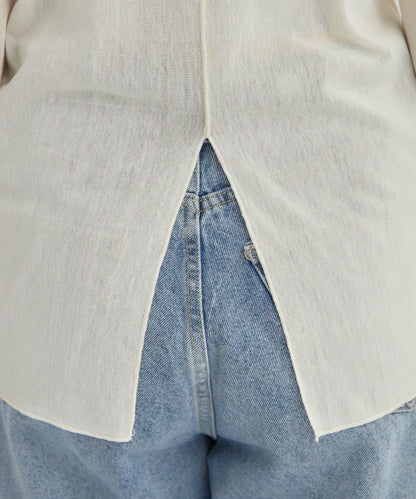 2way薄紗長袖T恤