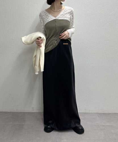 蕾絲拼接針織衫