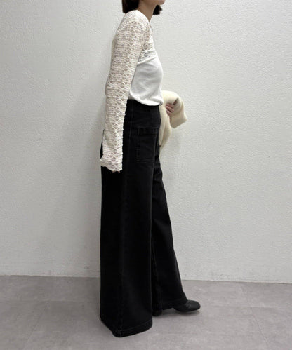 蕾絲拼接針織衫