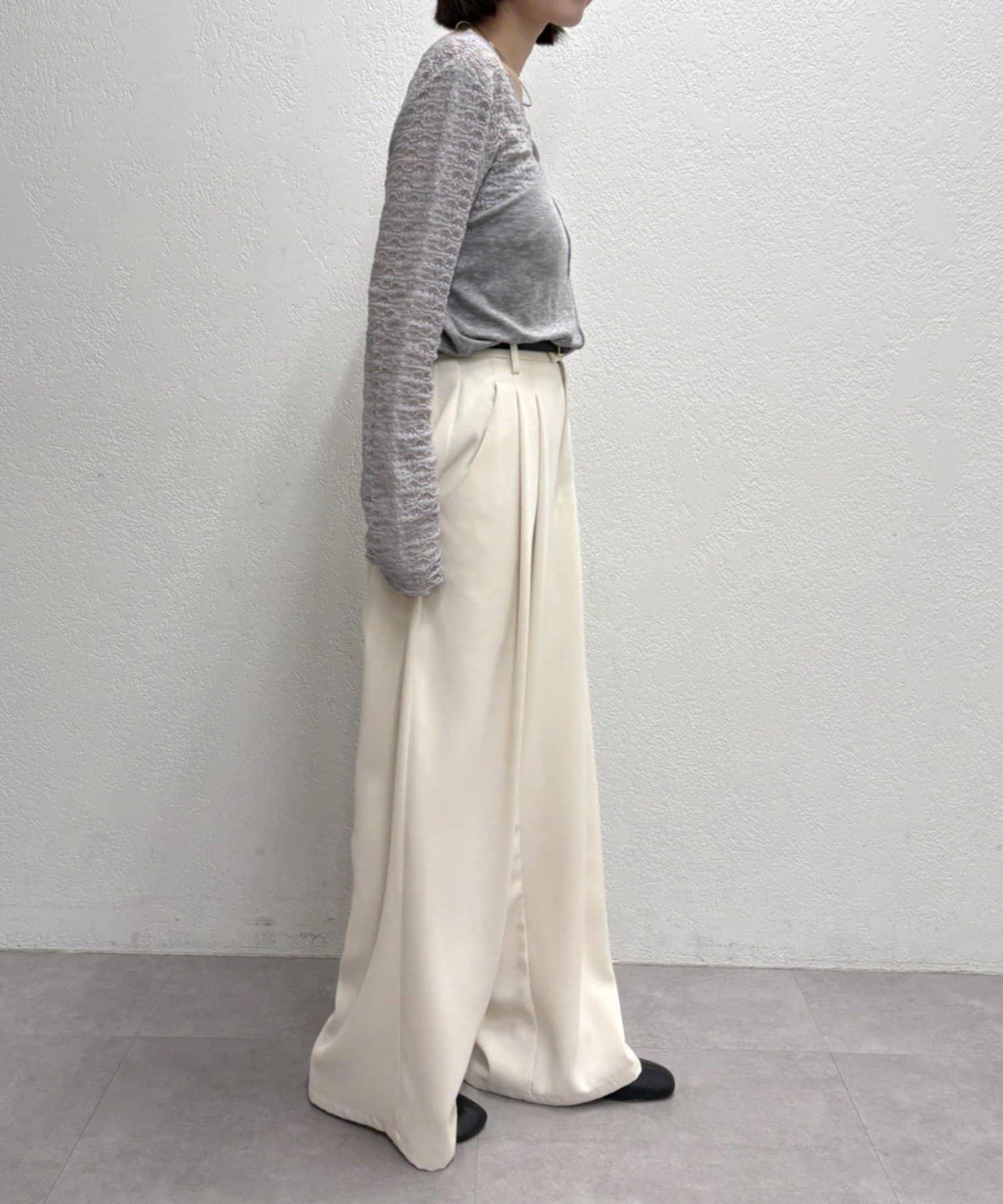 蕾絲拼接針織衫