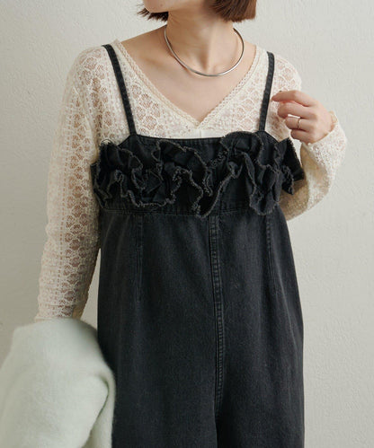 蕾絲拼接針織衫