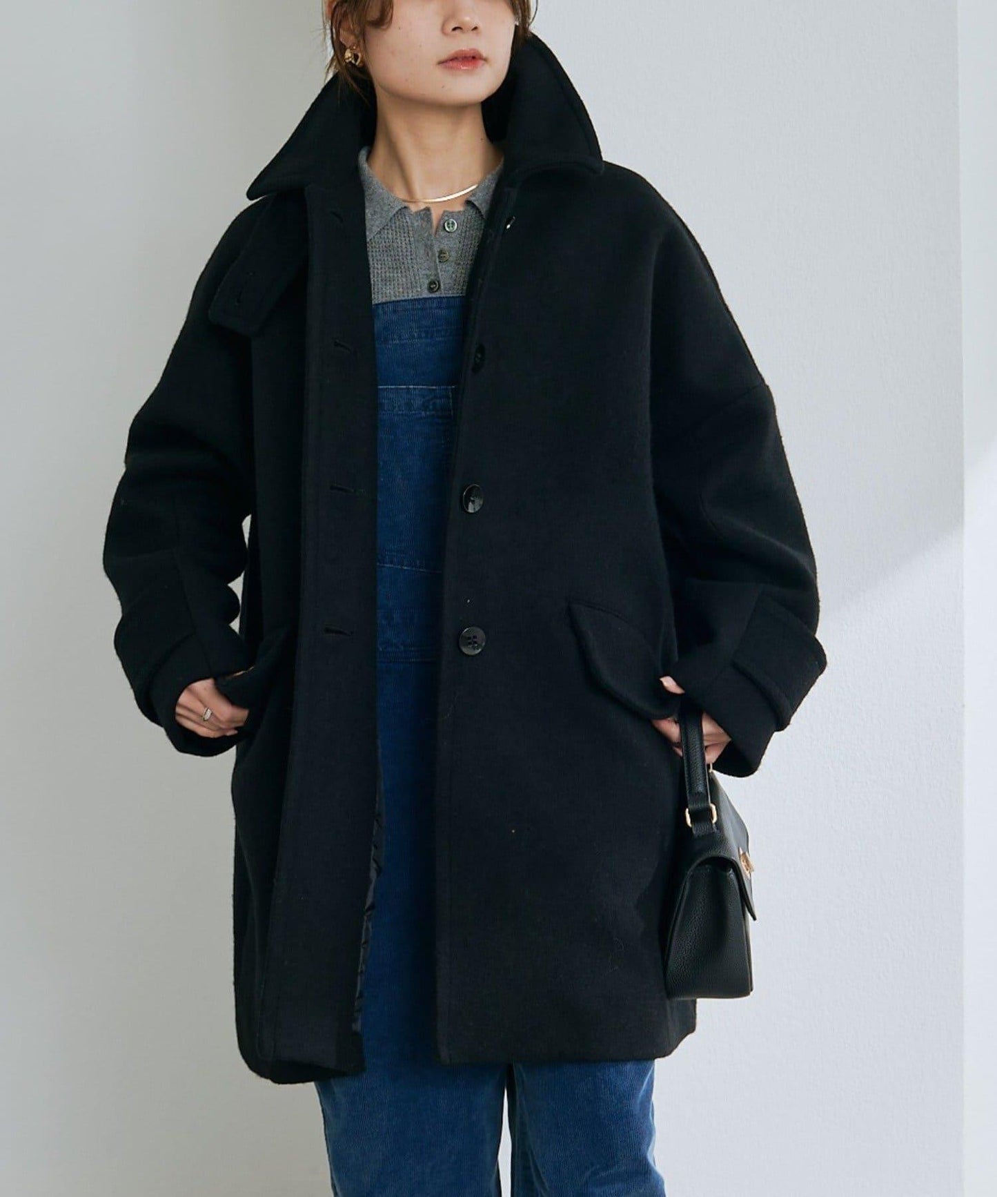 【日本製造】海狸羊毛單排扣大衣