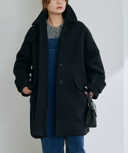 【日本製造】海狸羊毛單排扣大衣