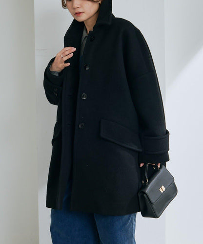 【日本製造】海狸羊毛單排扣大衣