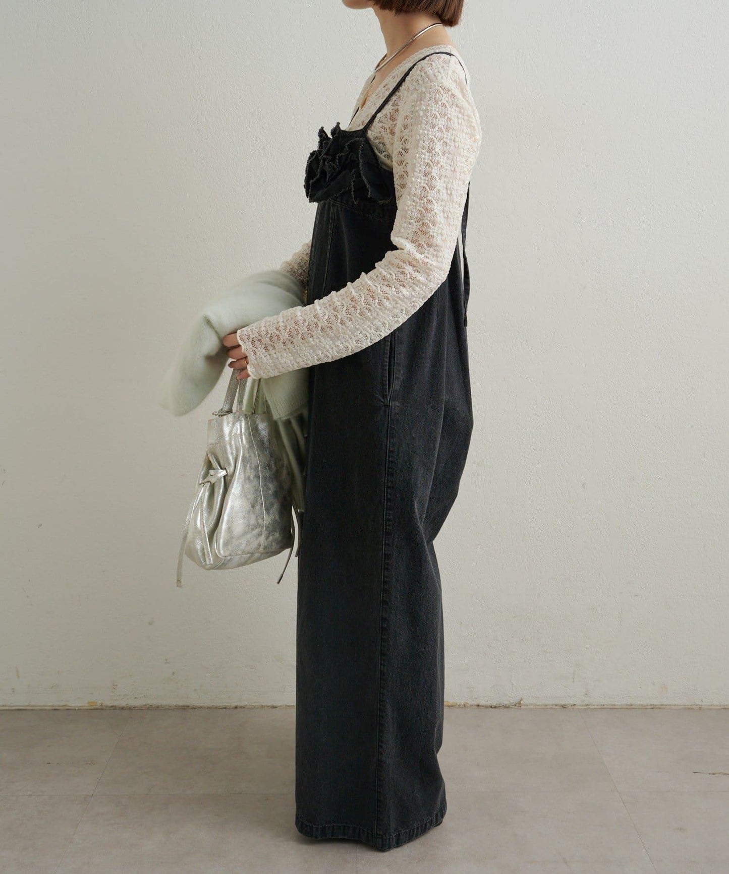 蕾絲拼接針織衫