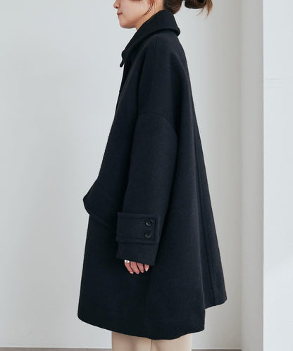 【日本製造】海狸羊毛單排扣大衣