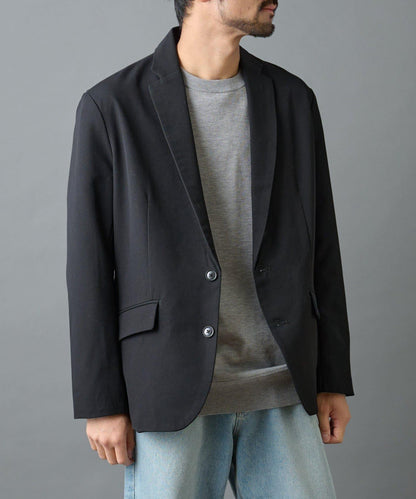 背部褶皺羊毛西裝外套