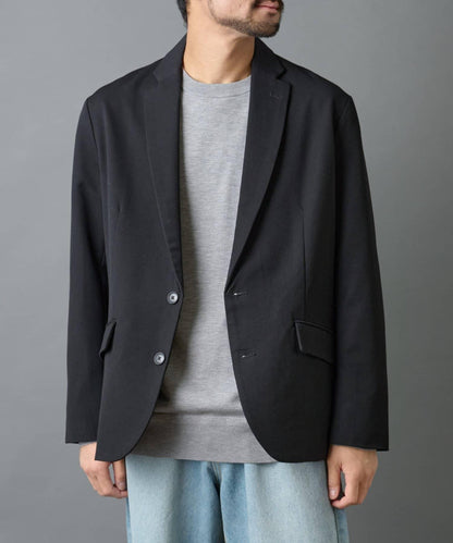 背部褶皺羊毛西裝外套