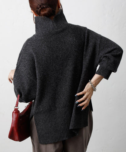 柔軟高領針織衫