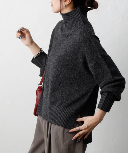 柔軟高領針織衫
