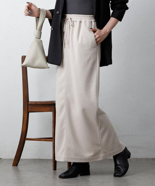 羊毛感針織休閒半身裙