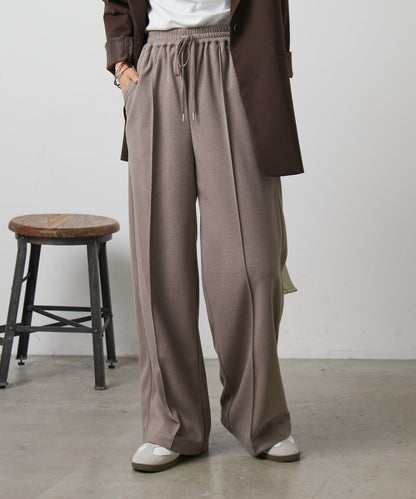 羊毛感針織休閒褲