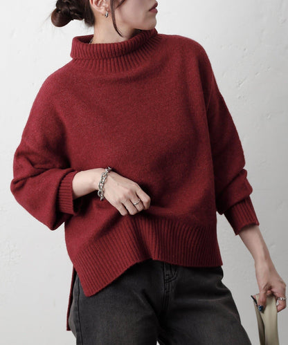 柔軟高領針織衫