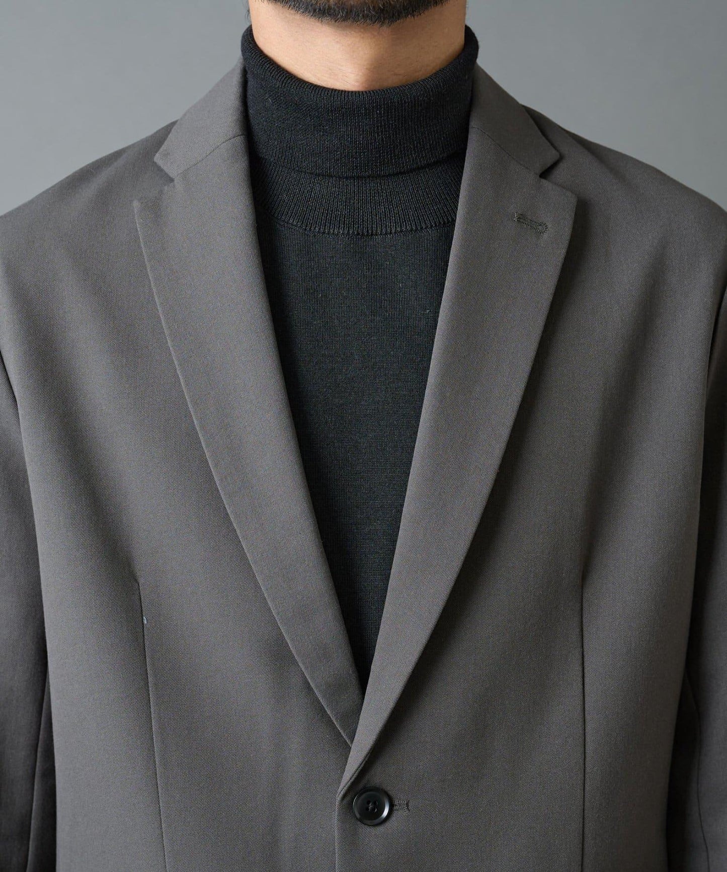 背部褶皺羊毛西裝外套