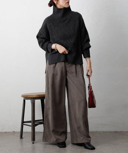 柔軟高領針織衫