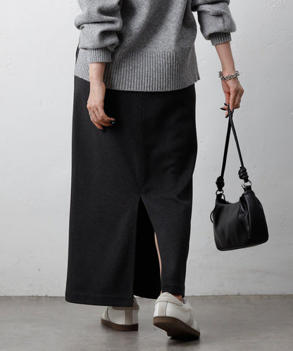 羊毛感針織休閒半身裙