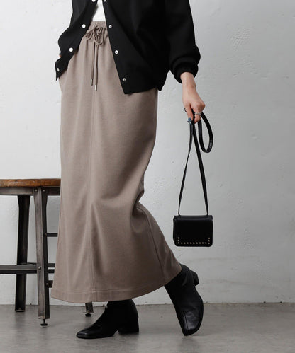 羊毛感針織休閒半身裙