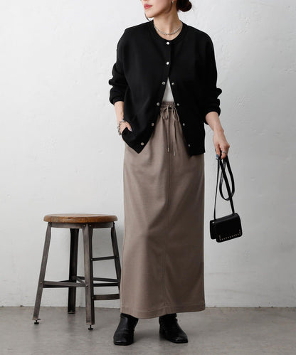 羊毛感針織休閒半身裙