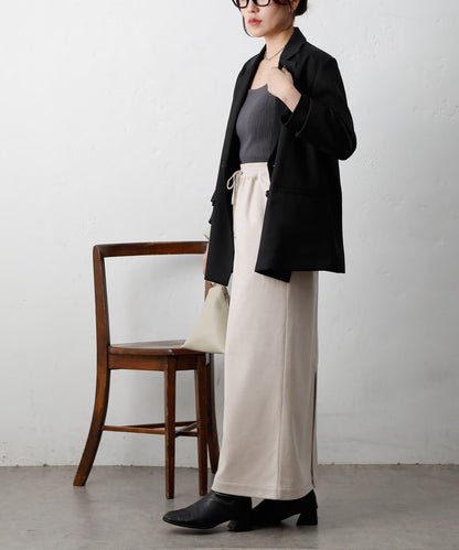 羊毛感針織休閒半身裙