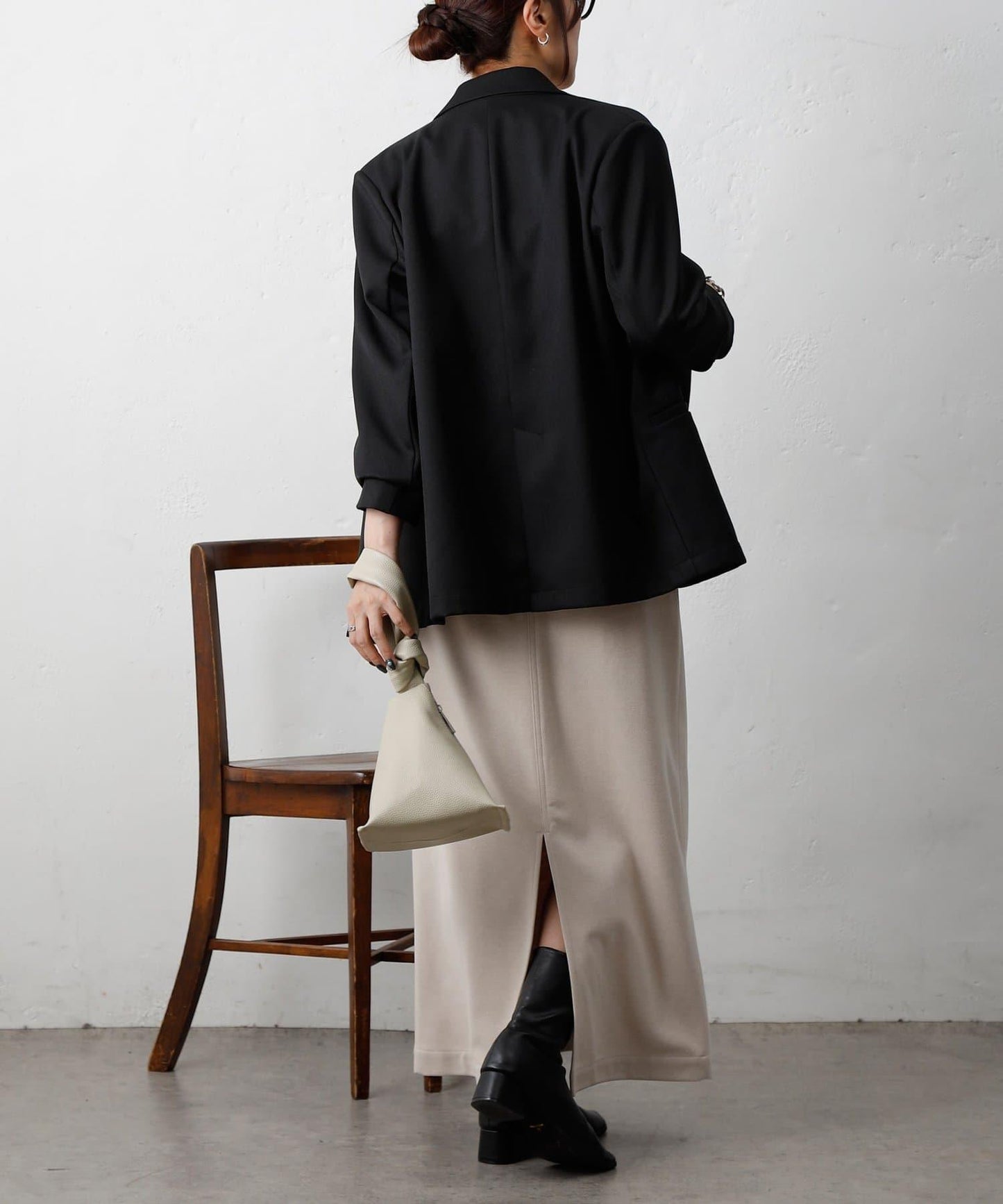 羊毛感針織休閒半身裙