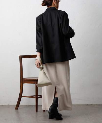 羊毛感針織休閒半身裙