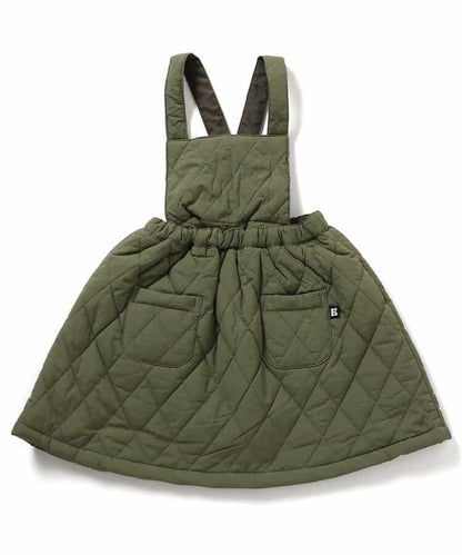 絎縫吊帶連衣裙