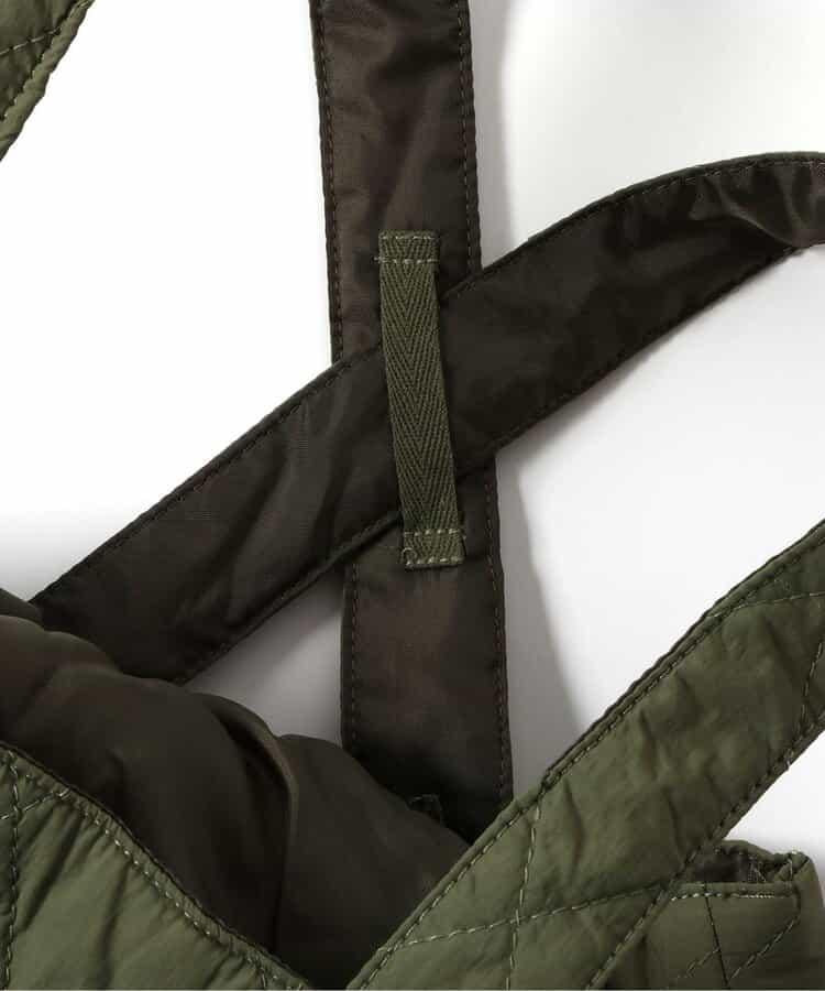 絎縫吊帶連衣裙