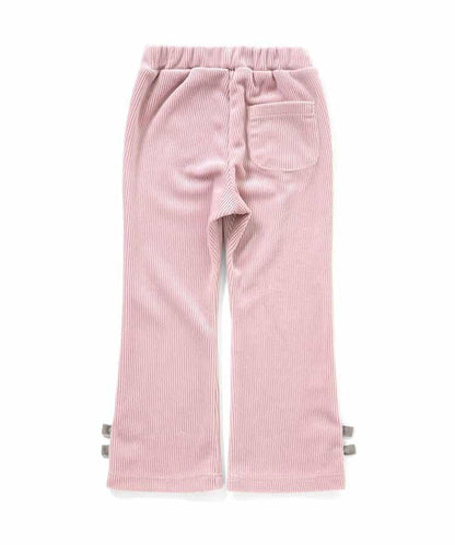 蝴蝶結針織燈芯絨可愛長褲 10分丈