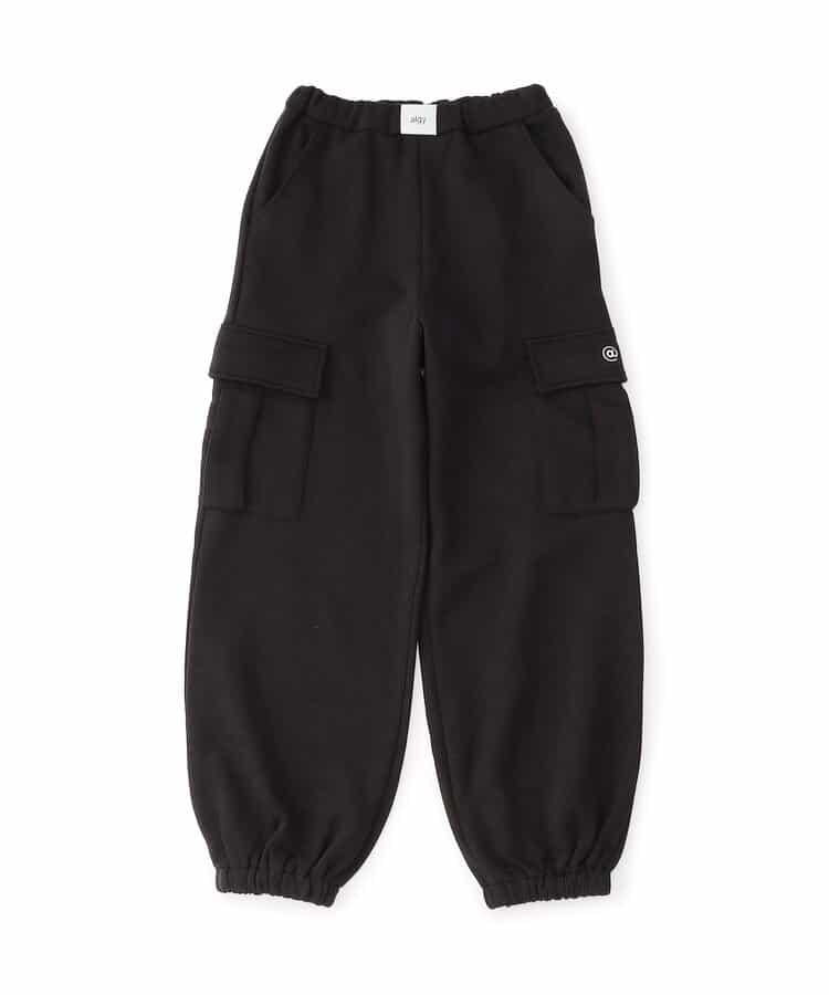 加絨正面標識工裝褲