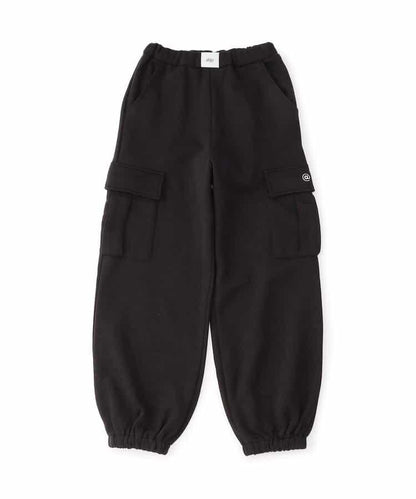 加絨正面標識工裝褲