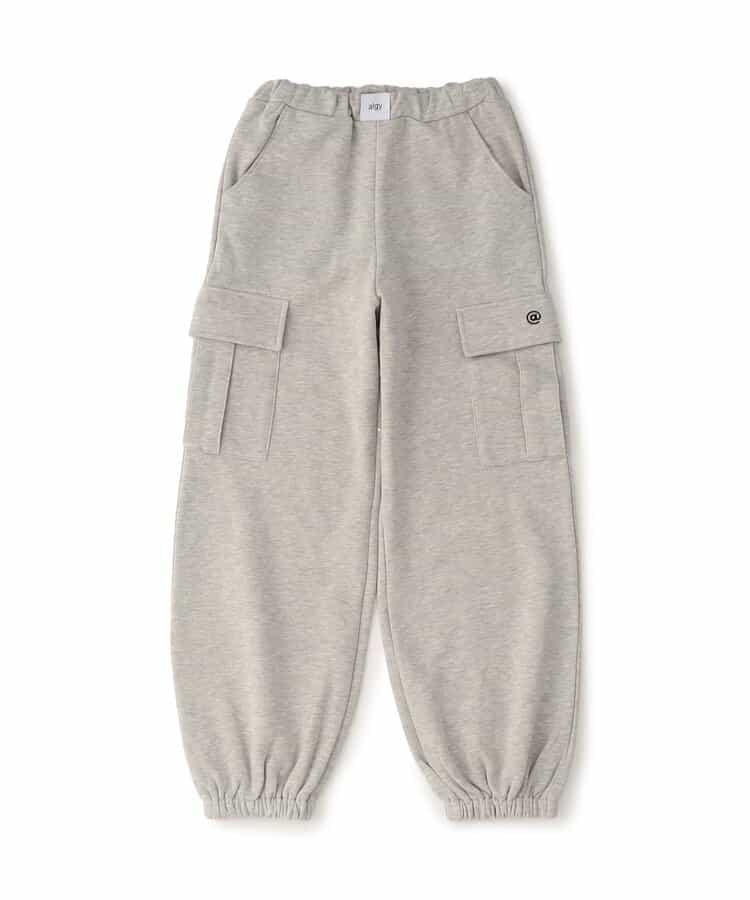 加絨正面標識工裝褲